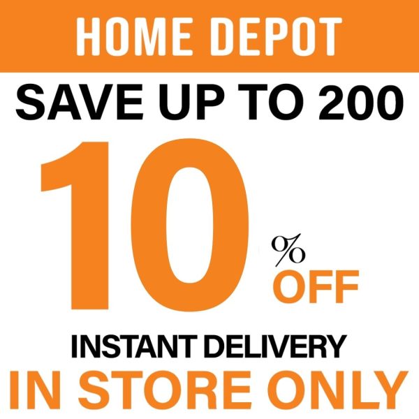In-Store 10% OFF Home Depot Printable Coupon