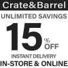 Crate & Barrel Coupon 15 off